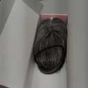 SEIKEA Hair Toppers for Women Real Human Hair, 10" Clip in Bangs Hand-tied Base 1.4 * 2.2inch Natural Realistic with Thinning Hair with Wispy Bangs Dark Gray