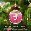 2 x Gymnastics Christmas Ornament for Girl - Wooden Gymnast Ornaments for Tree - Motivational Gymnastics Gifts for Athletes, Coaches, Team, Kids, Daughters - Sports Holiday Keepsake