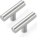 Estmoon 30 Pack Cabinet Knobs Brushed Nickel Cabinet Handles, Stainless Steel Single Hole Kitchen Cabinet Knobs Silver Cabinet Pulls for Kitchen Cabinets and Dressers,2 Inch Overall Length Drawer Knob (1 Hole Mount)