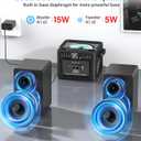 Greadio Stereo System for Home with Boombox CD and Cassette Player Combo, 40W Home Stereo System with Bluetooth, FM Radio/USB/TF/AUX/Remote Control, Detachable Wooden Bookshelf Speakers