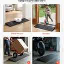 VEVOR 1.6" Rise Cuttable Threshold Ramp for Doorways, 35.4" Wide Natural Rubber Wheelchair Ramp, Non-Slip Solid Rubber Ramp with Double-Sided Tape for Doorways,Driveways,Bathroom,Smooth Tile