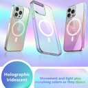 Magnetic Iridescent Clear Case for iPhone 14 Pro [Compatible with MagSafe] [Military Grade Protection] Shockproof Phone Cases for Women Men Slim Thin Cover- Iridescent Design