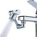 1080Swivel Faucet Extender with Filter, Sink Water Faucet Aerator Extension in Brass, Swivel Robotic Arm Bathroom Faucet Extender, Kitchen Rotating Extension with 2 Mode Splash