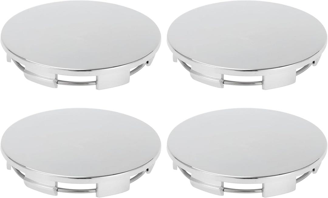4 Pcs 68mm 2.68" OD - Universal Car Wheel Hub Center Caps - Auto Hub Covers Rustproof - Durable Plastic Chrome Silver Tone