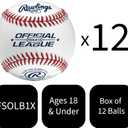 Rawlings | FLAT SEAM Official League Baseballs | FSOLB1X | Recreational Use Practice | 4 Count 