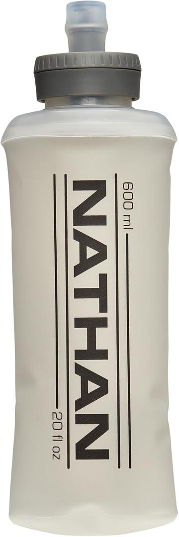Nathan 20oz Soft Flask w/Bite Top, Running Water Bottle, Collapsible Water Bottle, Travel