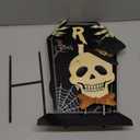 Joliyoou Halloween Yard Stake, 26.4" Solar Lighted Metal Tombstone with Glow in The Dark Ghosts, 18 LED Purple Lights Spooky Yard Sign for Outdoor Front Door Yard Lawn Garden Decorations