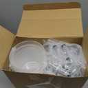 Willinglong 20 Set 32oz Clear Plastic Drink Buckets Rum Buckets for Drink with Straws, Lids and Beverage Syringes Reusable Iced Coffee Cups for Rum Wine Beer Cocktail Beverage Lemonades