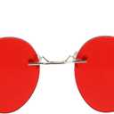 Apple Sunglass Apple Shaped Sunglasses Transparent Tinted Candy Color Eyewear Frameless Glasses for Valentines Day Party Cosplay