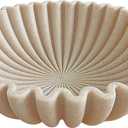 OAKOA Beige Resin Large Decorative Bowls for Home Decor - Decorative Bowl for Keys Entryway Table - Decorative Fruit Bowl Decor - Purse Bowl