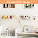 upsimples Acrylic Shelves for Bathroom Storage, 15" Floating Shelves Wall Organizer for Perfume, Make up, Skincare, Kids Bookshelf for Bedroom, Nursery, Living Room Decor, Clear, 2 Pack