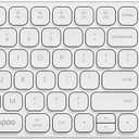 Rapoo 9360M Wireless Keyboard and Mouse Combo, Blade-Series E9310M 99-Key Ultra-Thin Keyboard and M300G Silent Mouse, Support 4 Devices, Quiet, Compact, Battery Powered, for Windows/Mac/Linux/Chrome (White)