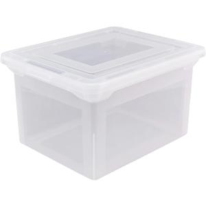 Office Depot Brand Letter And Legal File Tote, 18"L x 14 1/4"W x 10 7/8"H, Clear Office Depot Brand Letter And Legal File Tote, 18"L x 14 1/4"W x 10 7/8"H, Clear