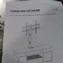 Rolanstar TV Stand with Mount and Power Outlet 59.1", Swivel TV Stand Mount for 32/ 45/ 55/ 60/ 65/ 70 inch TVs, Height Adjustable Modern Entertainment Center with Storage & LED Lights, Black TV Table