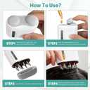 Hair Oil Applicator - 6ML Multi Function Electric Scalp IPX5 Massaging Comb Scalp Brush for Home, Travel (White)