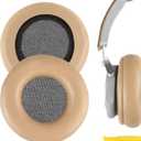 Geekria QuickFit Replacement Ear Pads for Bang & Olufsen Beoplay H4, H6, H7, H9, H9i, HX, Portal Headphones Ear Cushions, Headset Earpads, Ear Cups Cover Repair Parts (Khaki/No Plastic Clip)