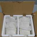 MALACASA Ramekins 4 oz Oven Safe, Porcelain Creme Brulee Ramekins Pudding Custard Cups Small Ceramic Souffle Dishes Ramakan Ramiken Ramicans Baking Bowls Set of 6, White, Series RAMEKIN-DISH