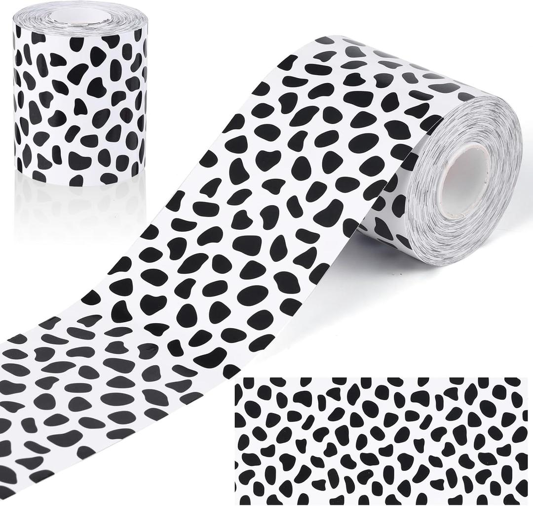 2 x 65 ft Classroom Bulletin Board Border Polka Dot Stripes Wildflowers Grid Straight Rolled Trim Classroom Borders Rainbow Flowers Chalkboard Decorative Back to School Décor