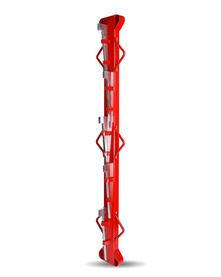 4ft Woven Wire Fence Stretcher Bar with 5 Wedges, Wire Stretcher Fence Suitable for Fixing Fences on Farms, Pastures, Garden Barriers (Red)