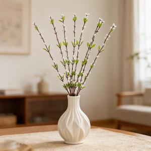 8 Pcs 32Inch Artificial Pussy Willow Branches for Vases Faux Pussy Willow Stems for Home Office Kitchen Wedding Bridal Party Indoor Outdoor Table Vase Filling Decor