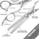 High-end Professional Hair Thinning Scissors Hair Cutting Teeth Shears Barber Hairdressing Texturizing Scissor Extremely Very Sharp 6 Inch Stainless Steel Alloy For Men,Women,Salon & Home