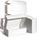 9x6x2 inches Shipping Boxes Set of 50, Corrugated Cardboard Boxes Literature Mailer Boxes Gift Boxes Small Boxes for Shipping Wrapping Mailing Packaging Small Business, White