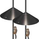 Garbuildman Metal Squirrel Baffle for Bird Feeder Pole, Outside Pole Mount Bird House Guard for Outdoor Shepherds Hook, 19 Inch, 2 Pack