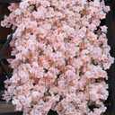 PARTY JOY 8pcs 47.2ft Artificial Cherry Blossom Flower Garland Hanging Vines for Spring Home Room Wedding Party Kawaii Decor (Pink-8PCS)