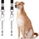 Dog Training Whistle Set, 2-Pack, Professional Adjustable Silent Whistles with Lanyard, Black and White