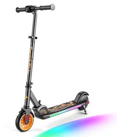 FanttikRide T9 Apex Electric Scooter for Kids, Big Kids E Scooter with Bluetooth Music Speaker, Colorful Lights, 7/10/12 MPH, 3 Adjustable Height, Foldable, Ride Time Up to 40 mins