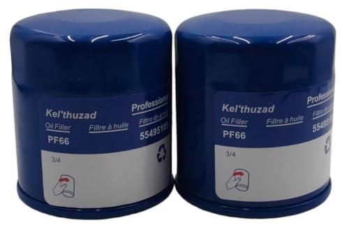 Kel'thuzad (2PCS) PF66 Oil Filter Compatible with Chevrolet and GMC vehicles 3.0L Duramax Diesel LM2 engine,Repalces WL10351,UPF66R,19391402 55495105
