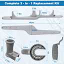 154568002 Dishwasher Lower Spray Arm Assembly with 5304518968 Support & 5304506518 Trap Drain Filter Replacement for Frigidaire Electrolux Kenmore Dishwasher 1545680 5304517203 154568001 154414101