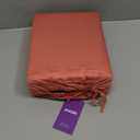 PURPLE  Duvet Cover Set 100% Washed Cotton Linen Feel Super Soft Comfortable Chic Lightweight 3 PCs Home Bedding Set Solid Desert Rose Cal King