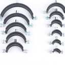 AKIHISA 5PCS Split Ring Pipe Hanger Heavy Duty Adjustable Pipe Bracket Clamp Wall Ceiling Mount Pipe Supports ID 5.5 Inch(140mm)