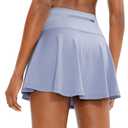 SANTINY Pleated Tennis Skirt for Women with 4 Pockets Women's High Waisted Athletic Golf Skorts Skirts for Running Casual (Lavender Blue_XXS) (Blue)