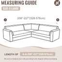 HDCAXKJ Sectional Couch Cover L Shape Stretch Sofa Covers Washable Jacquard Corner Couch Slipcover Non Slip Sectional Slip Cover U Shaped Furniture Protector for Pets Dogs (Light Khaki, X-Large)