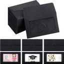 120 Packs Window Gift Card Envelopes Gift Sleeves Credit Size Business Invitation Card Envelopes for Christmas Thanksgiving Gifts, 3.9 x 2.4 Inch(Classic,Black)