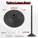 RoadHero Stanchions Post with Velvet Ropes, Plastic Crowd Control Barriers with Weighted Base for Party, Movie Theater and Queue Management, Black, 2 Pack
