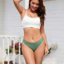 Caterlove Women's Seamless Underwear No Show Stretch Bikini Panties Silky Invisible Hipster 6 Pack (L)
