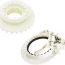 Washer Clutch Gear Coupling Replace dc97-18439a clutch gear and Washer Clutch Gear Part Fit For samsung washer clutch WA54M8750AV/A4 WA54M8750AW/A4 (1pcs Clutch Gear and 1pcs Clutch Gear Part)