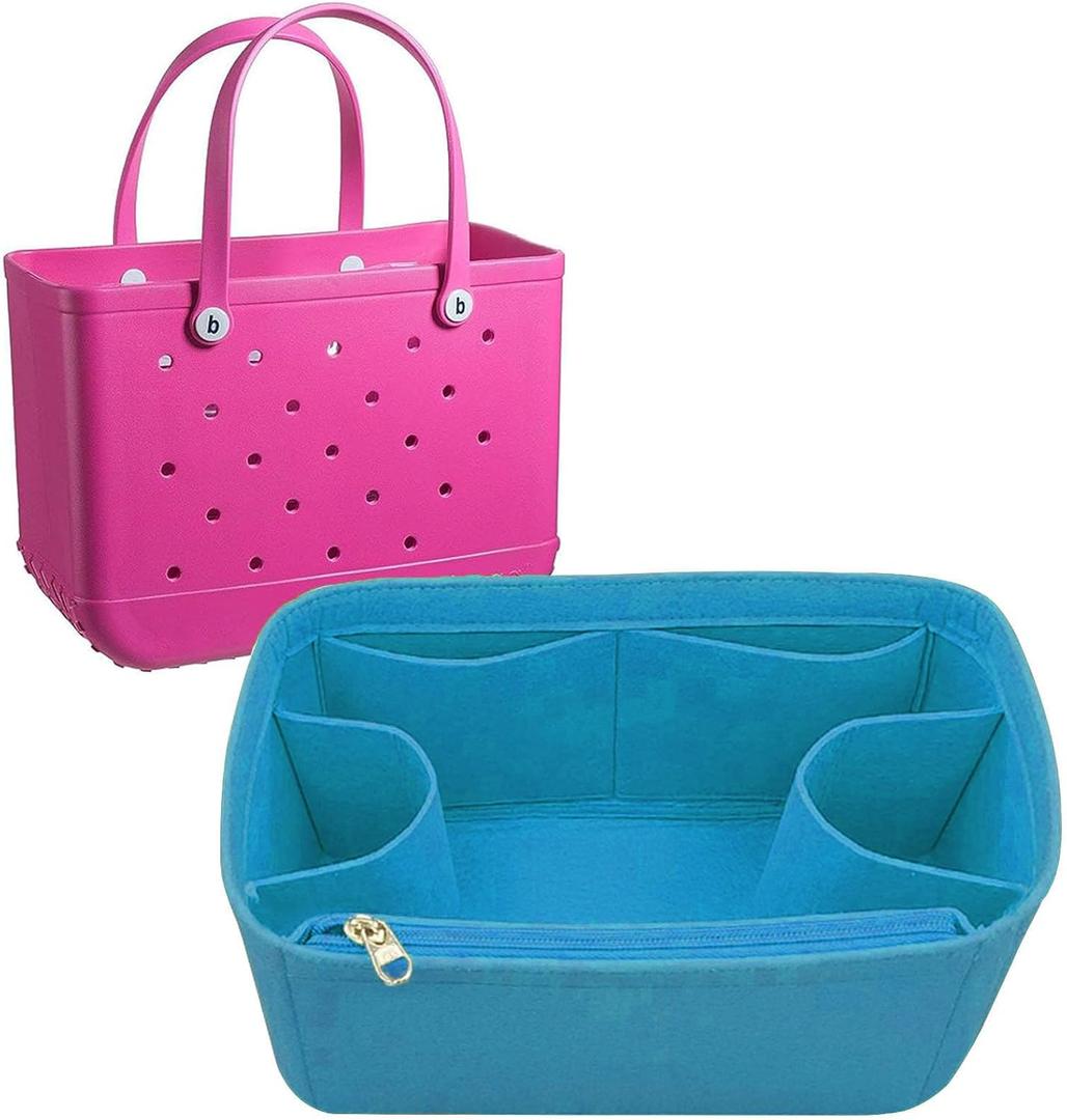 Lckaey beach accessories for bogg bag organizer xl Organizing for bogg tote accessories inserts divider organizer 3018Blue-L (Bag not included)