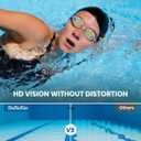Racing Swimming Goggles for Adult and Youth 180°Wide Clear View Anti Fog/UV No Leakage Swim Glasses for Men Women