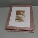 8x10 Pink Glitter Picture Frame Set of 3, Decorative Sparkling Photo Frame with 5x7/4x6 Mat for Tabletop or Wall Display, Poster Frame with Solid Wood and Real Glass, Scandinavian Style Home Decor