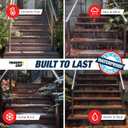 Stair Edge Protector 48 Ft - Brown Rubber Edge Trim for Steps - Stair Nose Molding - Rubber Nose Trim - Fit for Indoor and Outdoor - Non Slip and Waterproof