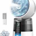 DREO TurboCool Misting Fan 516, 5 Drop Cooling Fans that Blow Cold Air, 150+30 Omni-directional Oscillating, Evaporative air cooler, 26 ft/s Wind, Ultrafine Mist, 20dB 6 Speeds 2 Modes, White