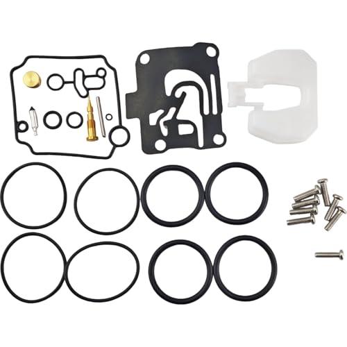 SPJIUQI 62Y-W0093-10 Carburetor Repair Kit for Yamaha 4-Stroke 40HP 50HP Outboard Engine Models 40HP F40 1999 50HP F50 T50 1995-2004 62Y-W0093-00 62Y-W0093-11 Rebuild Kit