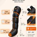 JZBRAIN Leg Massager with Heat and Compression for Circulation, Foot and Calf Thigh Massager for Pain Relief, Compression Boots with Heated Knee, 9 Intensity, 6 Modes, 3 Heat