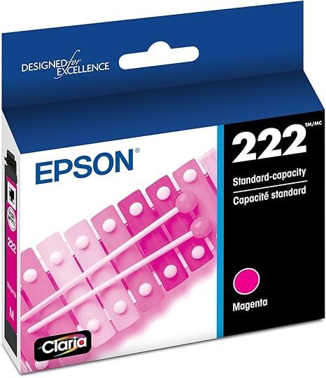 Epson 222 Claria Ink Standard Capacity Magenta Cartridge (T222320-S) Works with Workforce WF-2960, Expression XP-5200