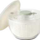 Sur La Table Kitchen Essential 6.3 Qt Salad Spinner, Fruit Wahser, Fruit Washing Bowl with Strainer, Vegertable Cleaner, Salad Cleaner, Lettuce Washer - Juniper Green