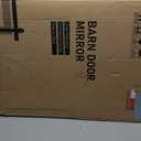 COGOOD Farmhouse Bathroom Mirror - 41" x 30" Rustic Barn Door Mirror for Living Room, Entryway, Bedroom, Vanity Wall Decor (Black)